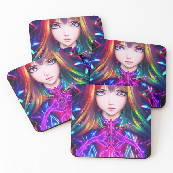 Item preview, Hologram Anime Girl - Rainbow Colors designed and sold by Dalive.