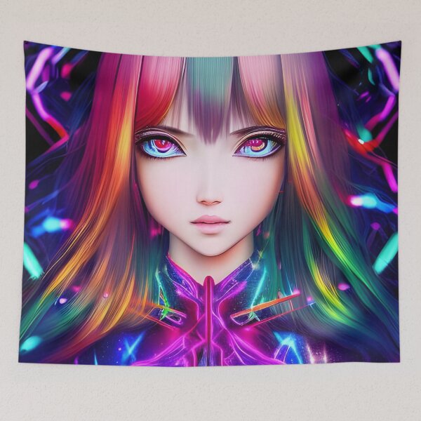 Item preview, Hologram Anime Girl - Rainbow Colors designed and sold by Dalive.