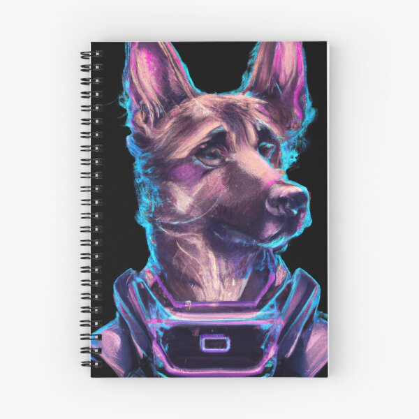 Item preview, Cyber Dog A Techno Dream in a Synthwave World D designed and sold by Cosmic-graphics.