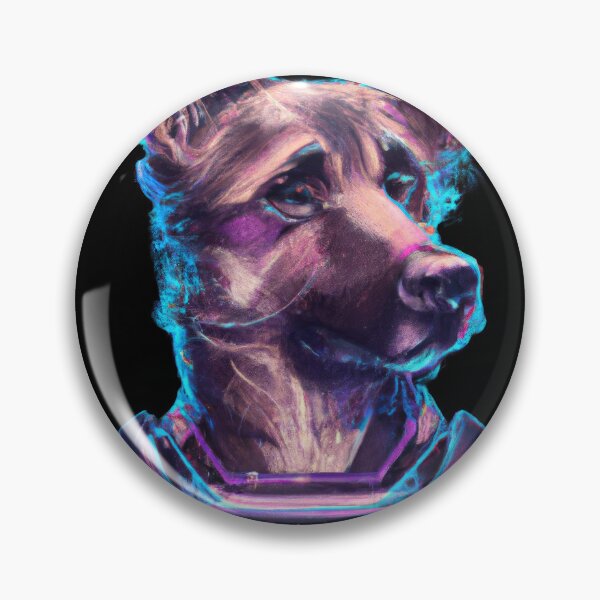 Item preview, Cyber Dog A Techno Dream in a Synthwave World D designed and sold by Cosmic-graphics.