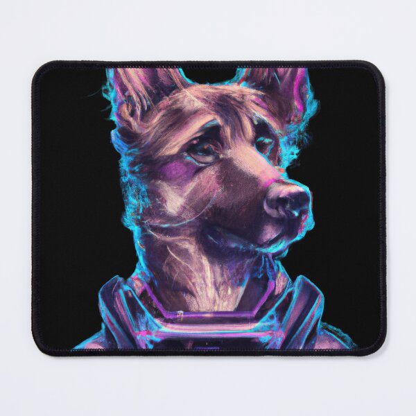 Item preview, Cyber Dog A Techno Dream in a Synthwave World D designed and sold by Cosmic-graphics.