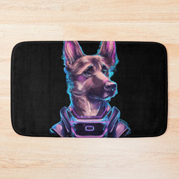 Item preview, Cyber Dog A Techno Dream in a Synthwave World D designed and sold by Cosmic-graphics.