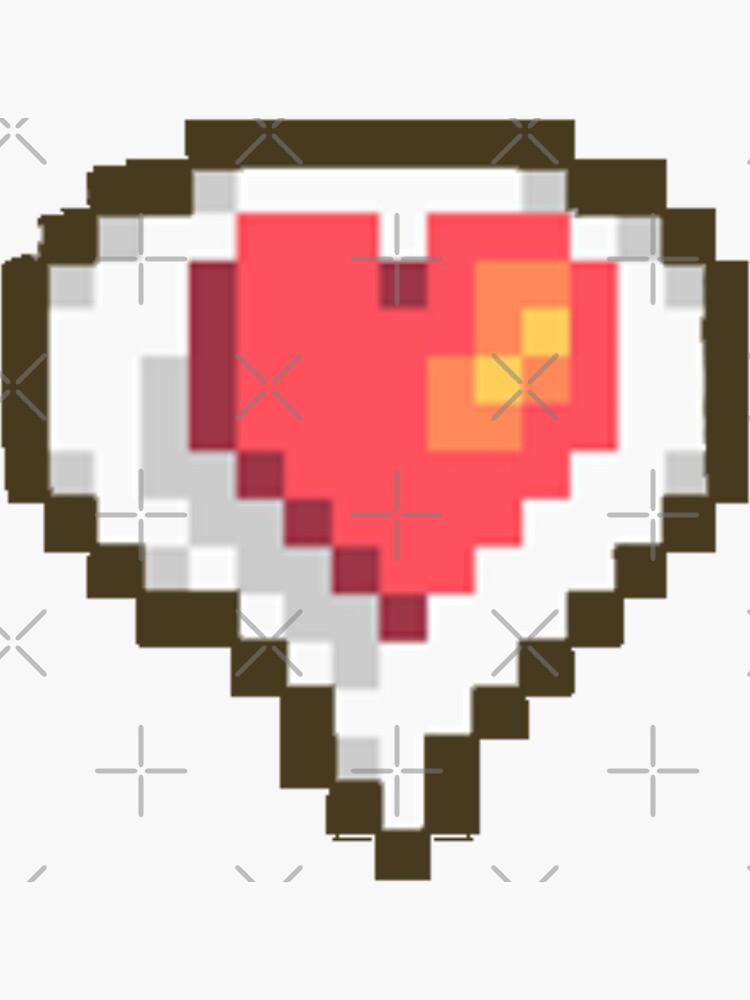 "Pixel Art Heart Bubble | Stardew Valley | Heart Bubble | Video Game