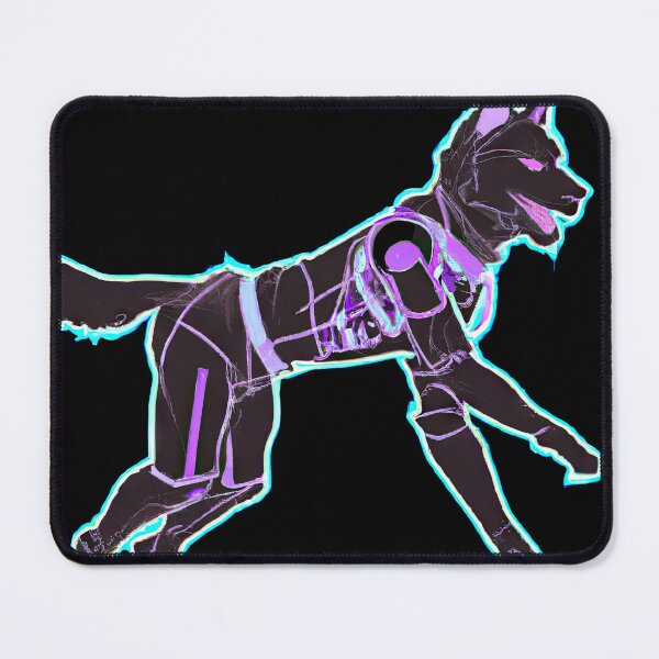 Item preview, A Neon doggo Adventure in a Technicolor World D designed and sold by Cosmic-graphics.