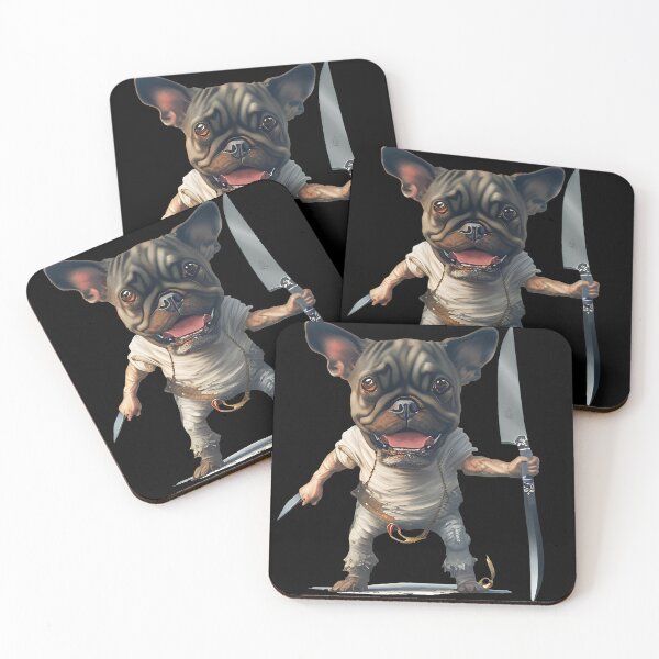 Item preview, Dog with knife designed and sold by Mebbotai.