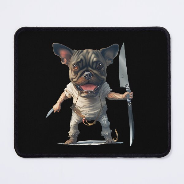 Item preview, Dog with knife designed and sold by Mebbotai.