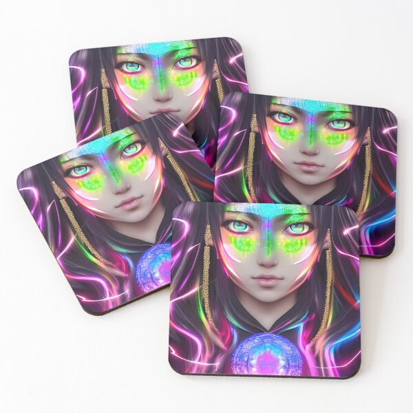 Item preview, Shining Colorful Hologram Anime Girl - Rainbow Colors designed and sold by Dalive.