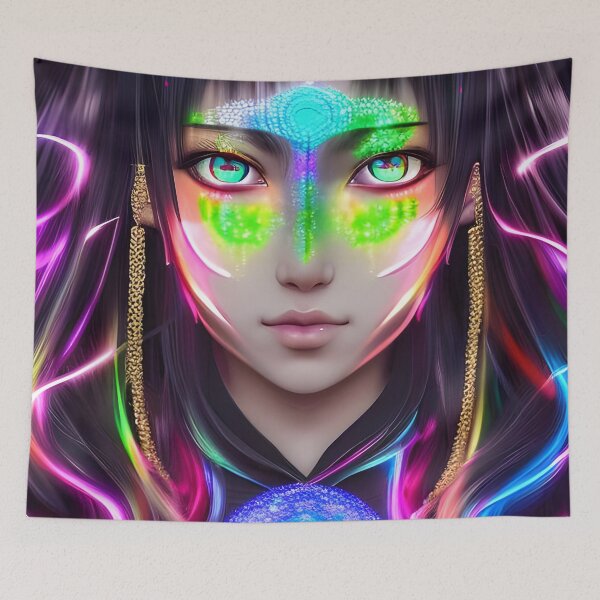 Item preview, Shining Colorful Hologram Anime Girl - Rainbow Colors designed and sold by Dalive.