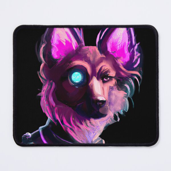 Item preview, The Neon Dog A Retro Futuristic Portrai D designed and sold by Cosmic-graphics.