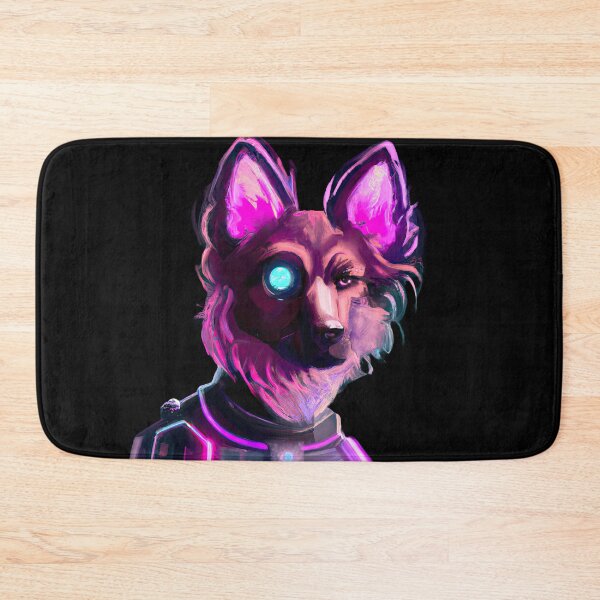 Item preview, The Neon Dog A Retro Futuristic Portrai D designed and sold by Cosmic-graphics.