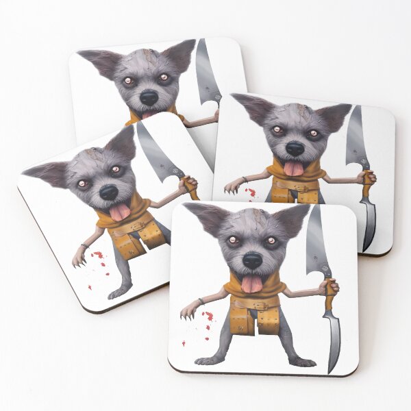 Item preview, Dog with knife designed and sold by Mebbotai.