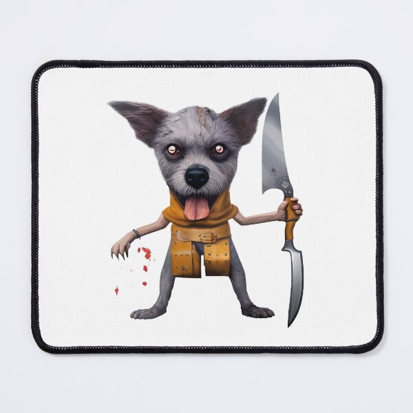 Item preview, Dog with knife designed and sold by Mebbotai.