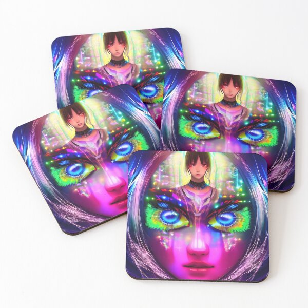 Item preview, Fantasy anime in hologram style - rainbow colors designed and sold by Dalive.