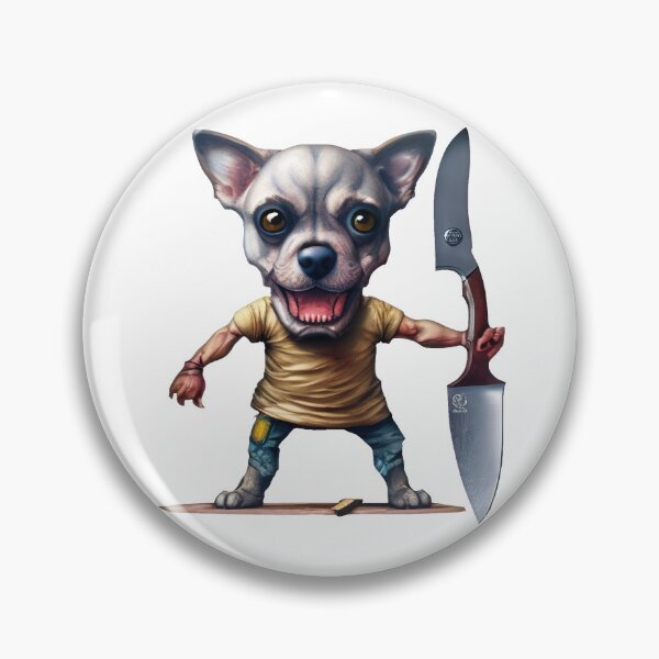 Item preview, Dog with knife designed and sold by Mebbotai.