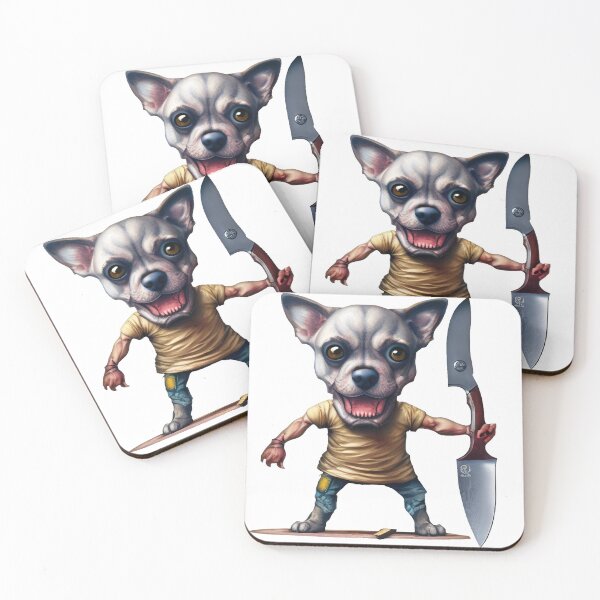 Item preview, Dog with knife designed and sold by Mebbotai.