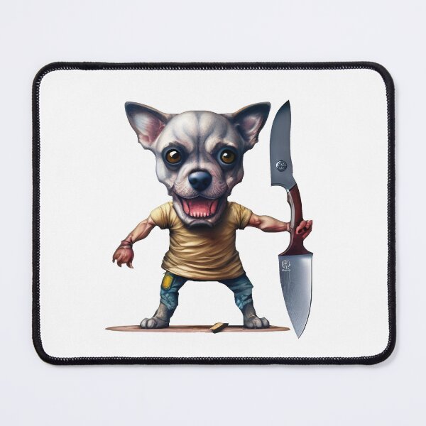 Item preview, Dog with knife designed and sold by Mebbotai.