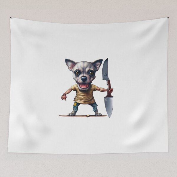 Item preview, Dog with knife designed and sold by Mebbotai.