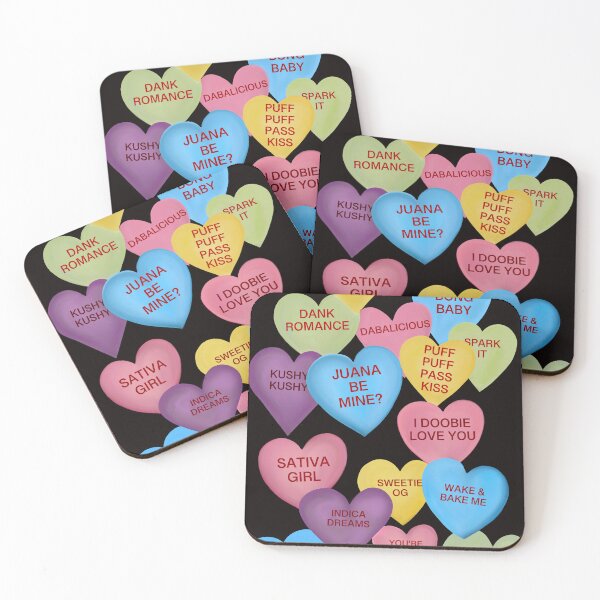 Item preview, Valentine Hearts Shirts stickers pillows for Cannabis Lovers designed and sold by GroovyColors.