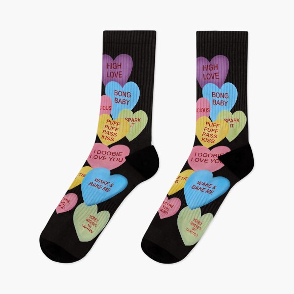 Item preview, Valentine Hearts Shirts stickers pillows for Cannabis Lovers designed and sold by GroovyColors.