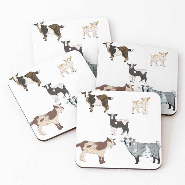 Item preview, Transparent Nigerian Dwarf Goats Pattern designed and sold by Ashley Gagnon.
