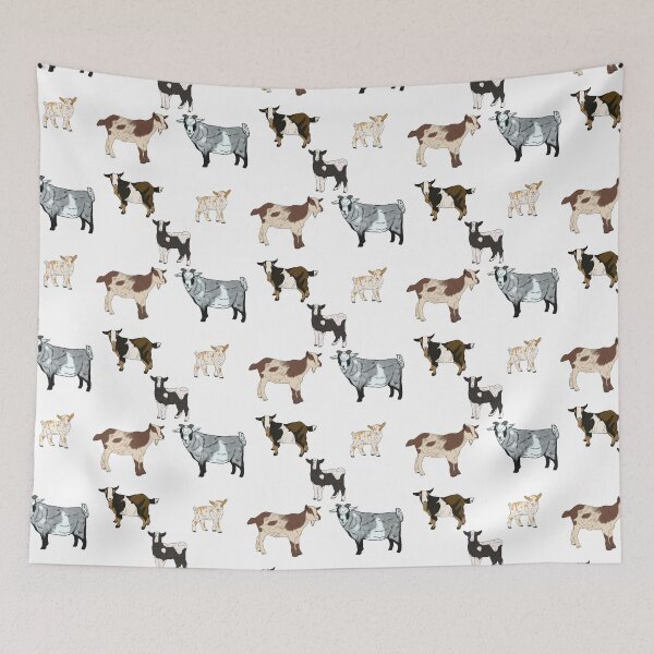 Item preview, Transparent Nigerian Dwarf Goats Pattern designed and sold by Ashley Gagnon.