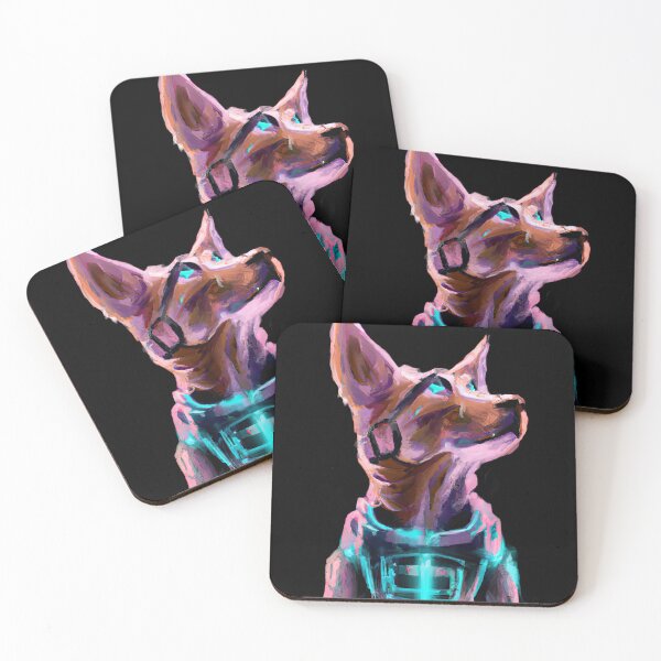 Item preview, Cute Cyberpup A Techno Dream in a Synthwave World D designed and sold by Cosmic-graphics.