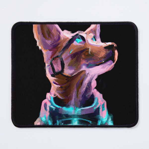 Item preview, Cute Cyberpup A Techno Dream in a Synthwave World D designed and sold by Cosmic-graphics.