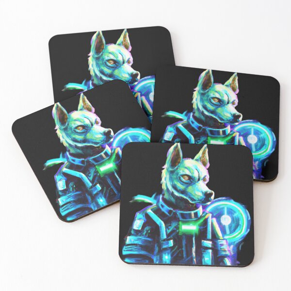 Item preview, Cyber Pup police in a Synthwave Wonderland D designed and sold by Cosmic-graphics.