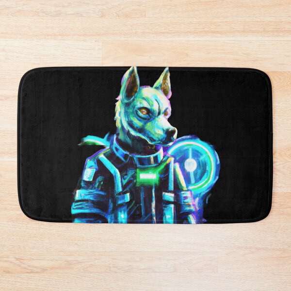 Item preview, Cyber Pup police in a Synthwave Wonderland D designed and sold by Cosmic-graphics.