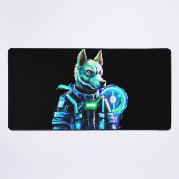 Item preview, Cyber Pup police in a Synthwave Wonderland D designed and sold by Cosmic-graphics.
