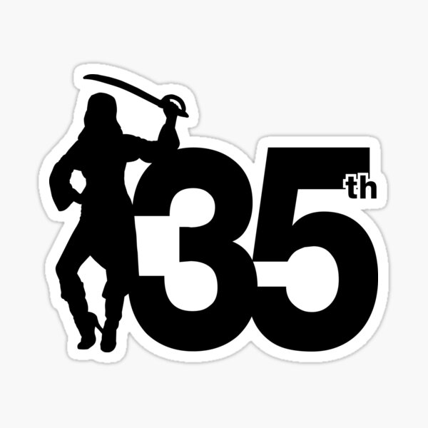 Item preview, 35th Birthday T-Shirt, Happy Birthday T-shirt, Pirate Girls theme, Birthday Gift, Design for Man and Ladies ,Boy and Girl ,Classic T-Shirt Gift designed and sold by sixday 7day.