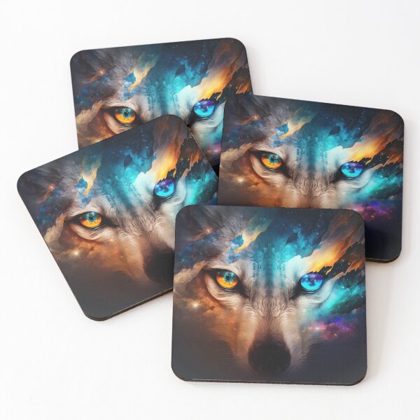 Item preview, Galaxy Wolf Eyes - Abstract - Water Color Painting -  designed and sold by wildlifezen.