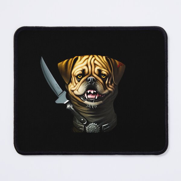 Item preview, Dog with knife designed and sold by Mebbotai.