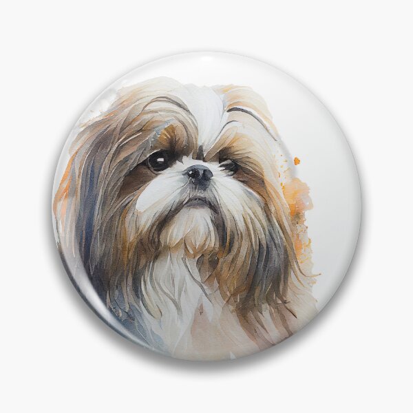 Artikelvorschau, Watercolor Painting of Shih Tzu Small Dog Breed entworfen und verkauft von Nalaxation.