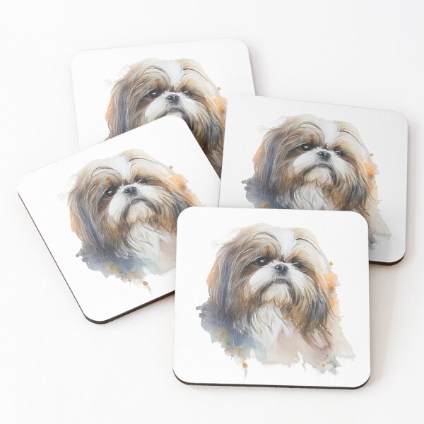 Artikelvorschau, Watercolor Painting of Shih Tzu Small Dog Breed entworfen und verkauft von Nalaxation.