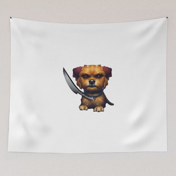 Item preview, Dog with knife designed and sold by Mebbotai.