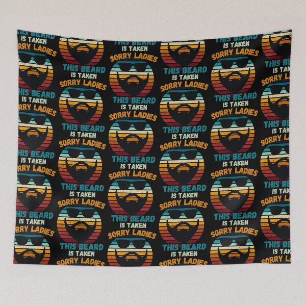 Item preview, Sorry Ladies This Beard is Taken, Funny Beard, Taken 2023, Bearded Man, Beard Lover, Beard Man, I love Beards, Retro Sunset  designed and sold by CreativeBuys.