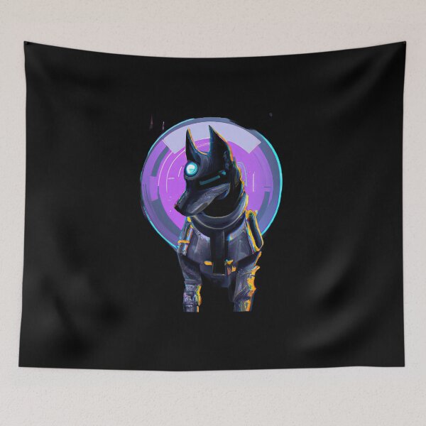 Item preview, A lovely Technicolor Dog in a Futuristic World D designed and sold by Cosmic-graphics.