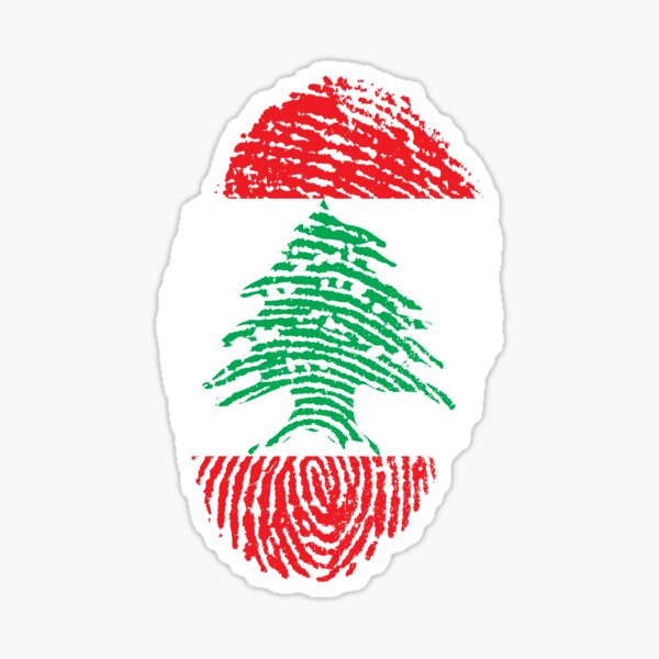 ''SIZES'' Lebanon Flag Man Face Car Bumper Sticker Decal
