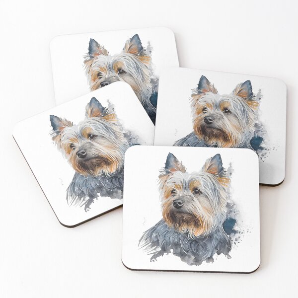 Item preview, Watercolor Painting of Silky Terrier Small Dog Breed designed and sold by Nalaxation.