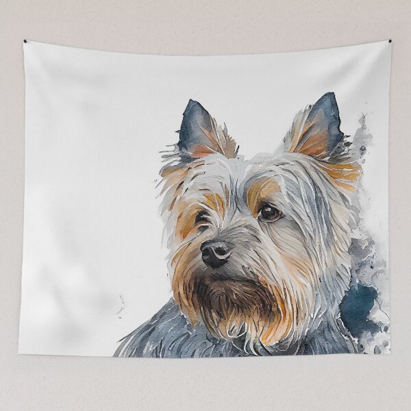 Artikelvorschau, Watercolor Painting of Silky Terrier Small Dog Breed entworfen und verkauft von Nalaxation.