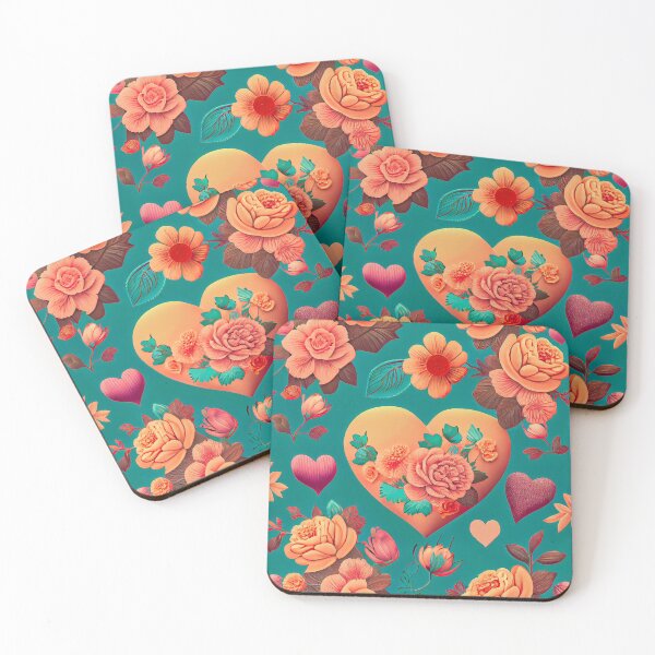 Item preview, Pink Hearts & Flowers designed and sold by Stacey Hallock.