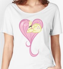 Camiseta ancha para mujer Corazón de Fluttershy