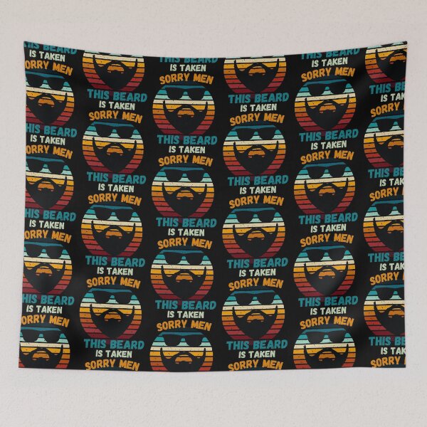 Item preview, Sorry Men This Beard is Taken, Funny Beard, Taken 2023, Bearded Man, Beard Lover, Beard Man, I love Beards, Retro Sunset  designed and sold by CreativeBuys.