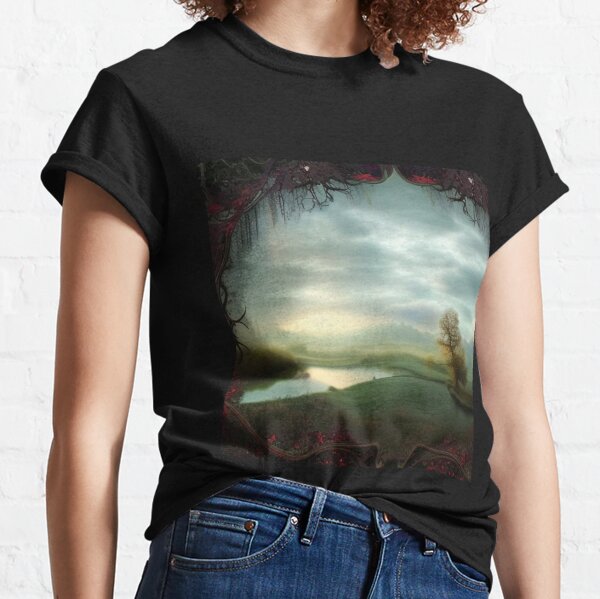 Stars fade and fade. Clouds on fire. White fallow spreads across the meadows. On the mirror water, on the curls of the willow Scarlet light spills from the dawn. Classic T-Shirt