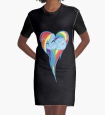 Herz von Rainbow Dash T-Shirt Kleid