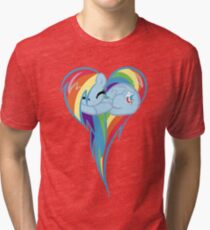 Camiseta de tejido mixto Corazón de Rainbow Dash