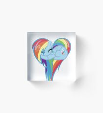 Heart Of Rainbow Dash Acrylic Block