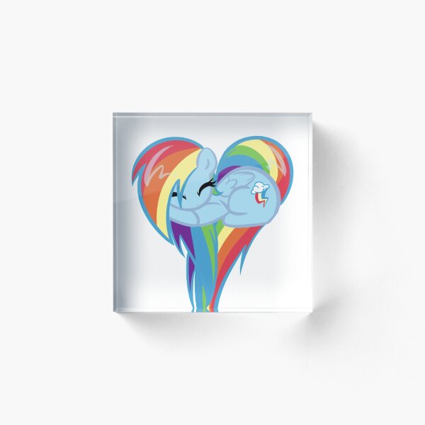 Heart Of Rainbow Dash Acrylic Block