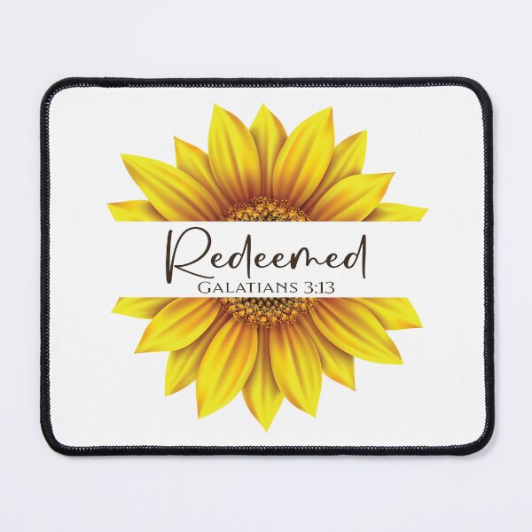 Item preview, Christian Sunflower design - I am Redeemed - Galatians 3:13 designed and sold by simplydesignart.